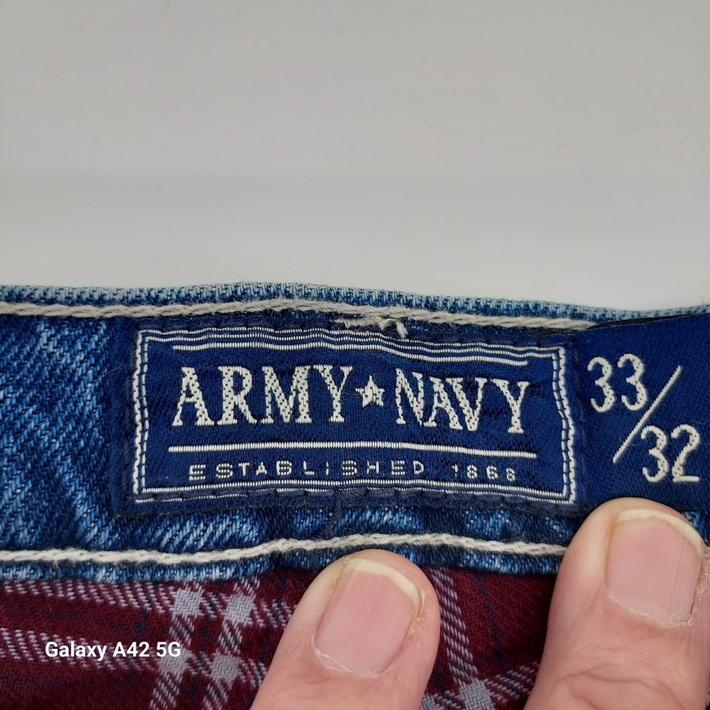 ARMY NAVY Carpenter Jeans Flannel Lined Titanium Denim Waist 33 Inseam 32 - Picture 2 of 10